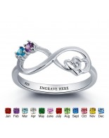 Infinity Birthstone Engraved Ring  JEWJO1783